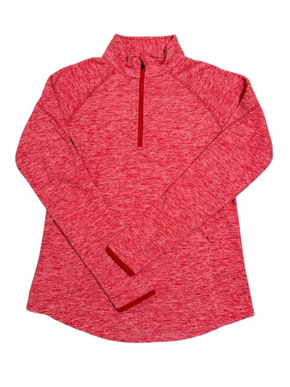 BCG Red Lightweight Quarter Zip Fleece Pullover